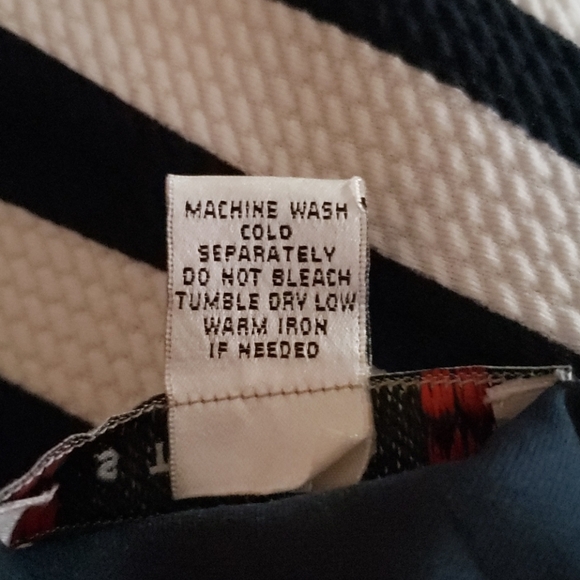 STUDIO Short sleeve navy blue &white  dress - Picture 6 of 6